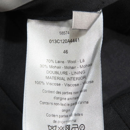 Dior Pleated Trousers Pants Wool Mohair 46 Black — view 7