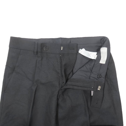 Dior Pleated Trousers Pants Wool Mohair 46 Black — view 3
