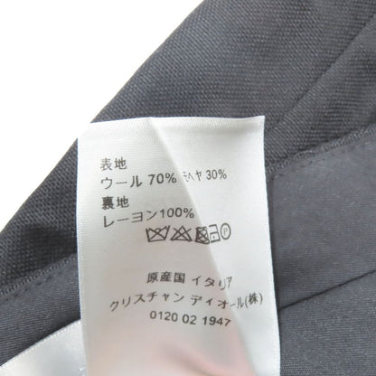 Dior Pleated Trousers Pants Wool Mohair 46 Black — view 8