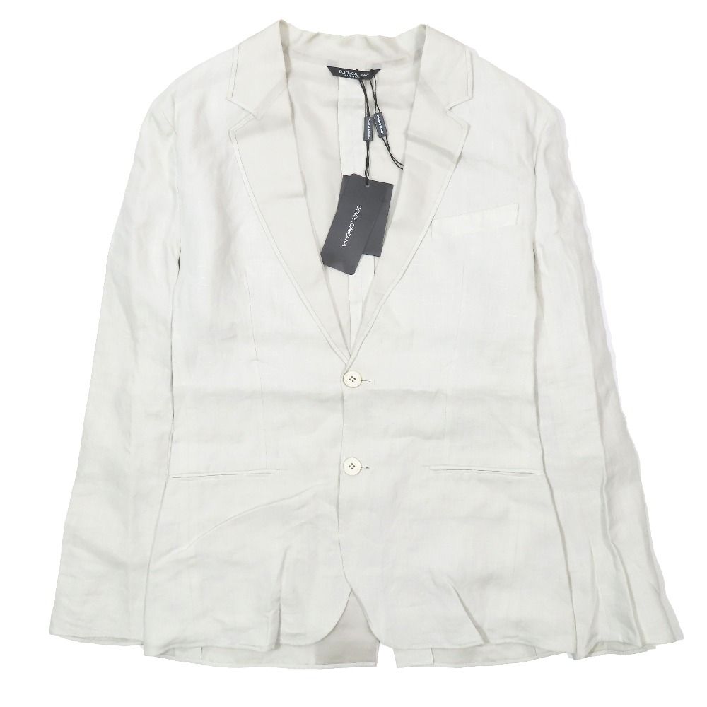 Dolce & Gabbana Tailored Jacket Linen Center Vent 44 White