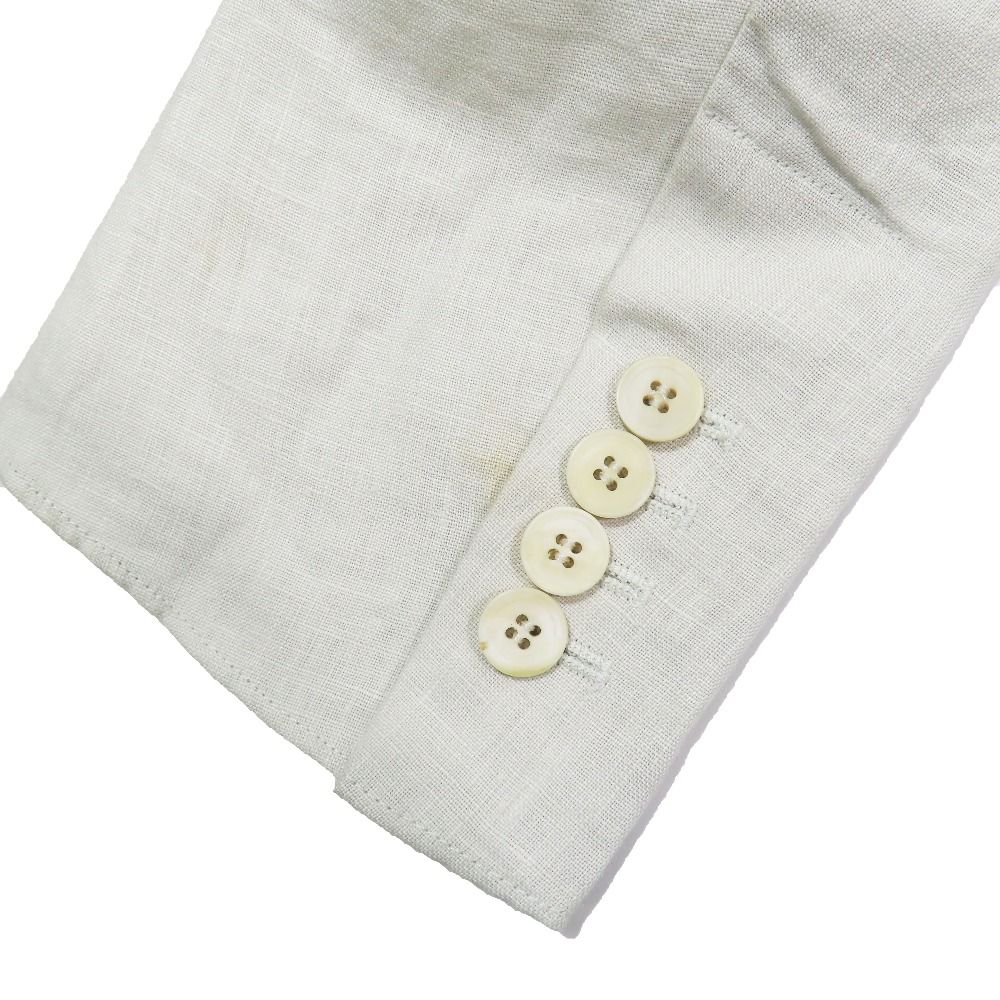 Dolce & Gabbana Tailored Jacket Linen Center Vent 44 White — view 7