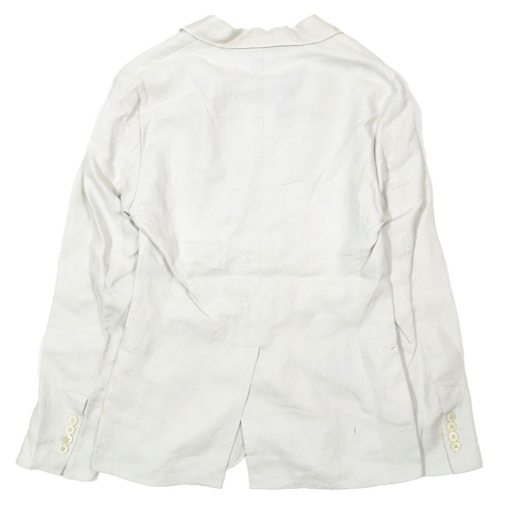 Dolce & Gabbana Tailored Jacket Linen Center Vent 44 White — view 2