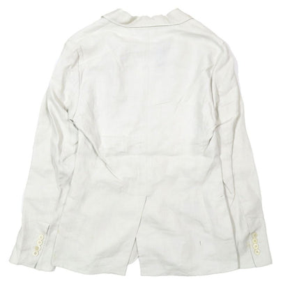 Dolce & Gabbana Tailored Jacket Linen Center Vent 44 White — view 2