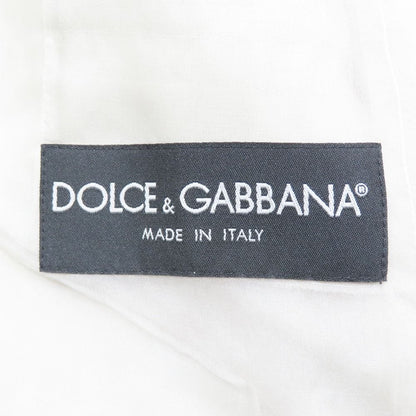 Dolce & Gabbana Tailored Jacket Linen Center Vent 44 White — view 3
