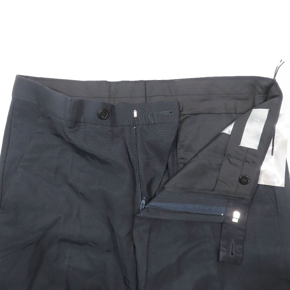 Dior Pleated Single Trousers Pants Suit 48 Navy — view 3