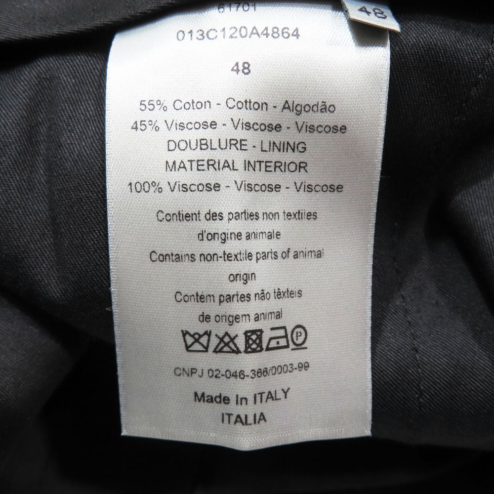 Dior Pleated Single Trousers Pants Suit 48 Navy — view 7