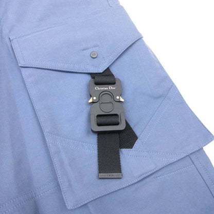 Dior Homme Cargo Pants Wide Tapered Silhouette Work 48 Blue Gray — view 3