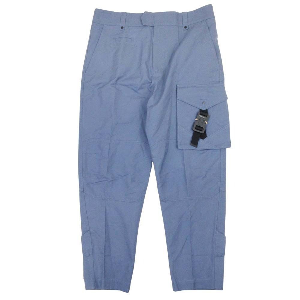 Dior Homme Cargo Pants Wide Tapered Silhouette Work 48 Blue Gray