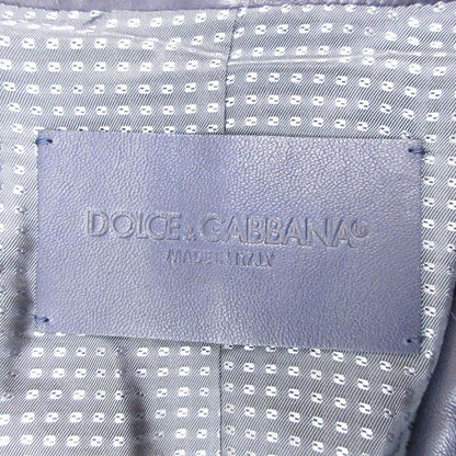 Dolce & Gabbana Sheep Leather Lambskin Chesterfield Coat 52 Navy — view 7