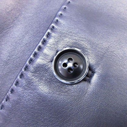 Dolce & Gabbana Sheep Leather Lambskin Chesterfield Coat 52 Navy — view 6