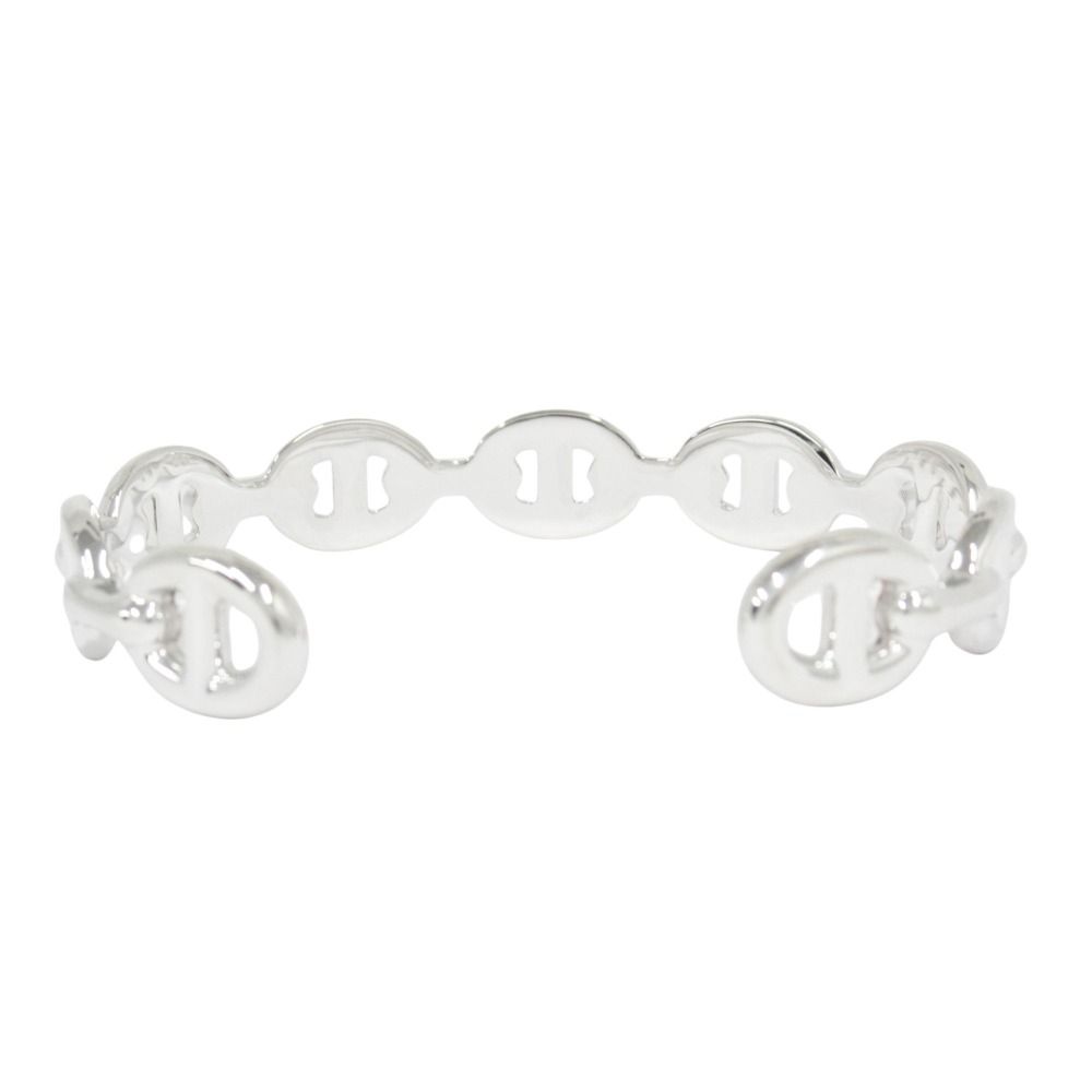 Hermes Chaine D'ancre Bangle Bracelet Silver — view 4