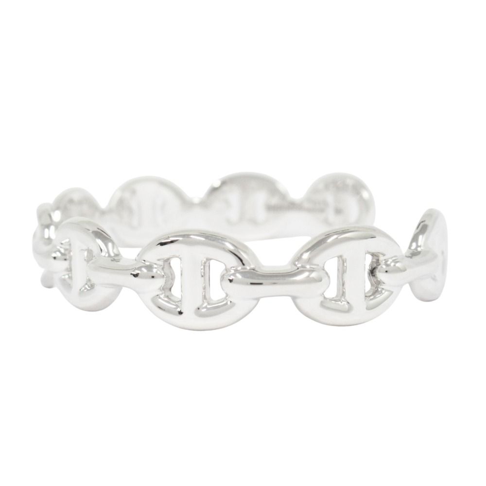 Hermes Chaine D'ancre Bangle Bracelet Silver — view 3