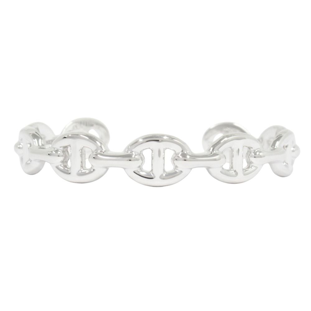 Hermes Chaine D'ancre Bangle Bracelet Silver — view 2