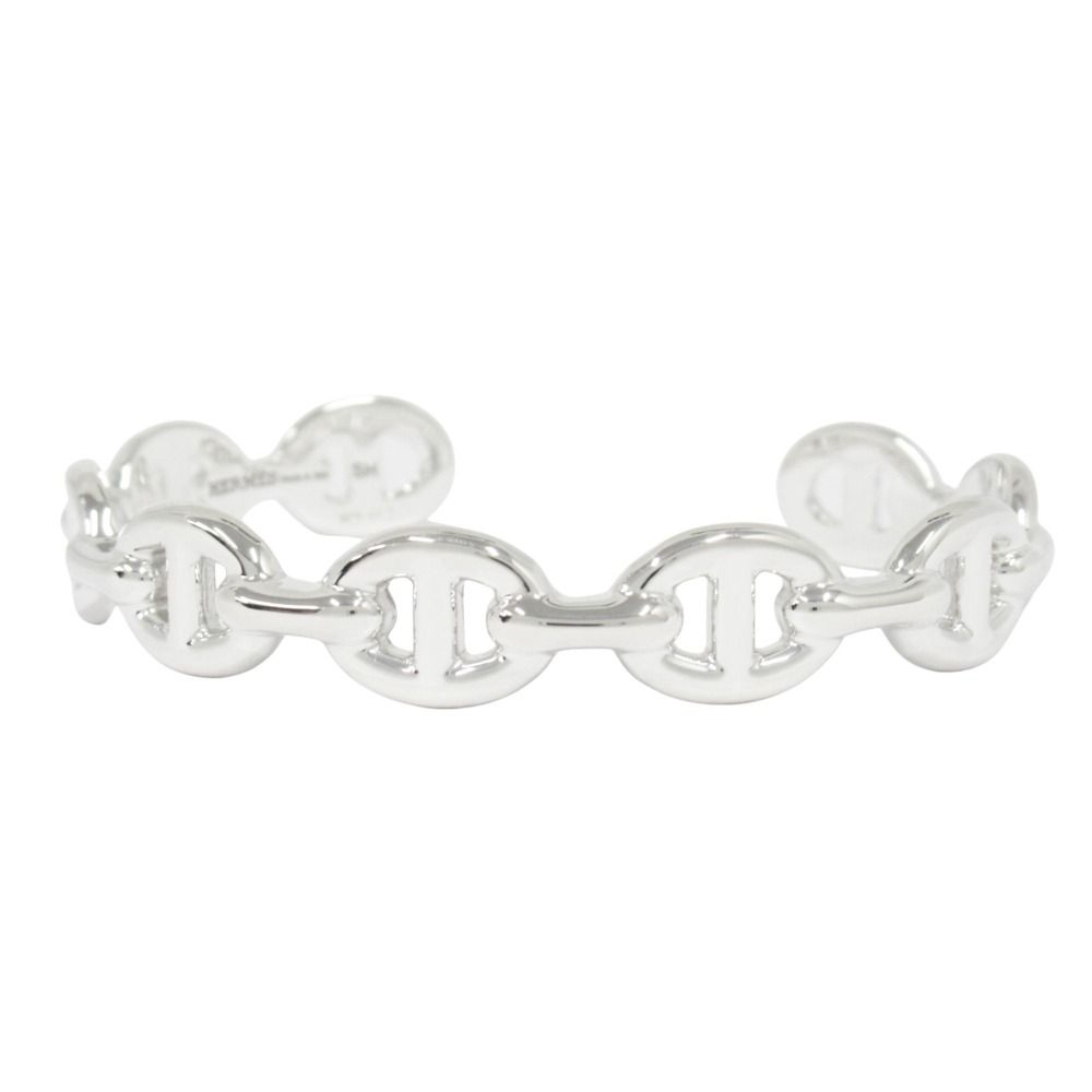 Hermes Chaine D'ancre Bangle Bracelet Silver