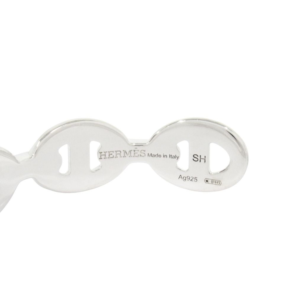 Hermes Chaine D'ancre Bangle Bracelet Silver — view 5
