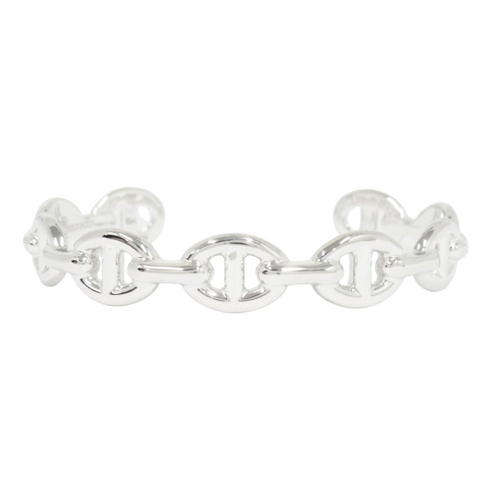 Hermes Chaine D'ancre Bangle Bracelet Silver