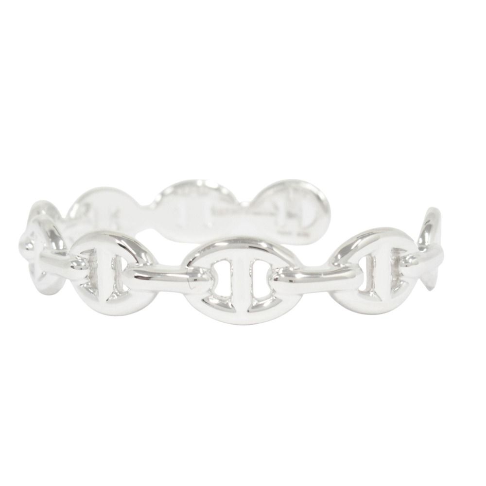 Hermes Chaine D'ancre Bangle Bracelet Silver — view 3