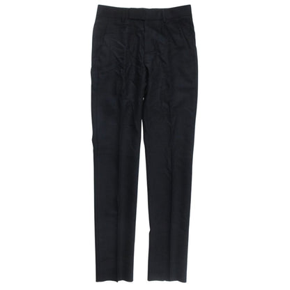 Dior Trousers Tapered Pants Pleated Wool Mohair Blend Navy 44
