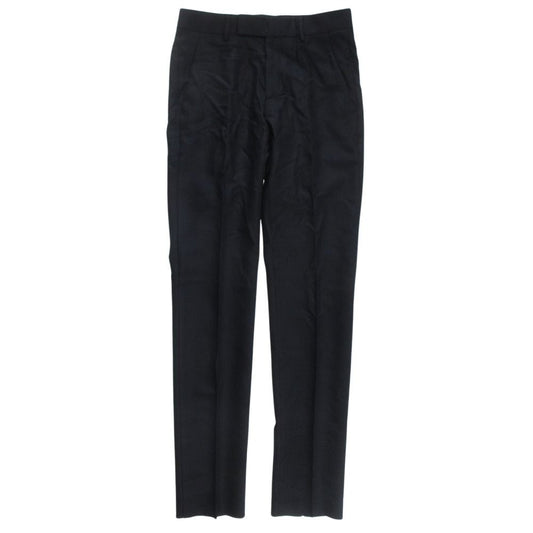 Dior Trousers Tapered Pants Pleated Wool Mohair Blend Navy 44