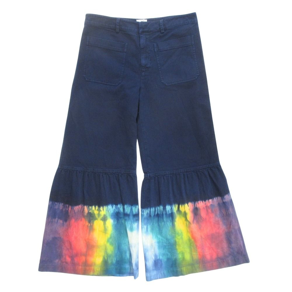 Dior Midnight Blue Tie Dye Pattern Fugees Denim Pants Multi
