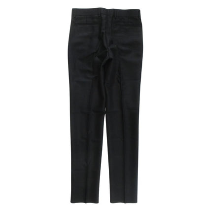 Dior Trousers Tapered Pants Pleated Wool Mohair Blend 46 Black — view 2