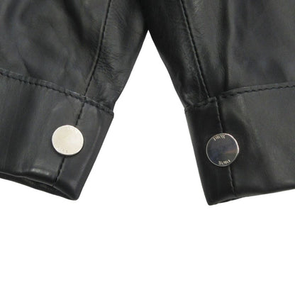 Dior Homme Calf Leather Cargo Shorts Logo Wide 48 Black — view 3