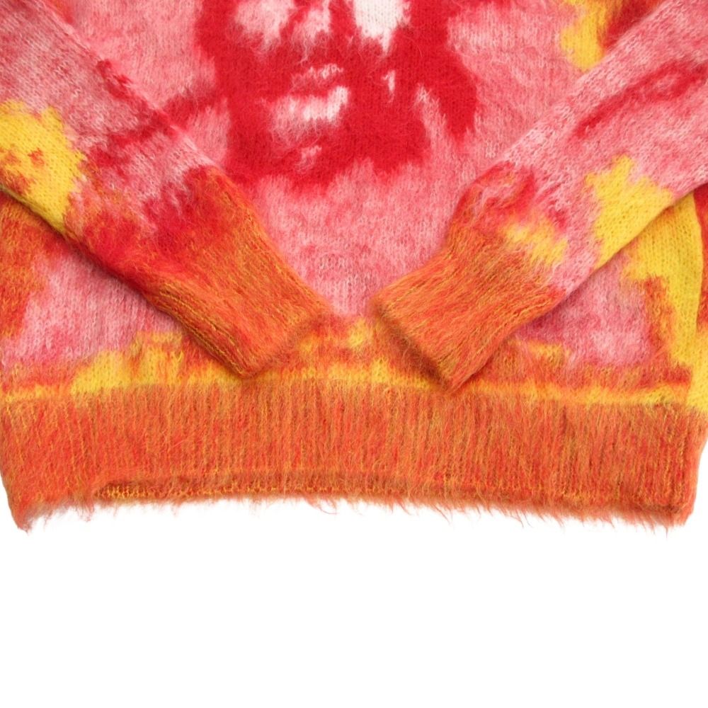 Dior Homme Peter Doig Mohair Blend Airbrush Lion Knit Sweater M Pink Multi — view 5
