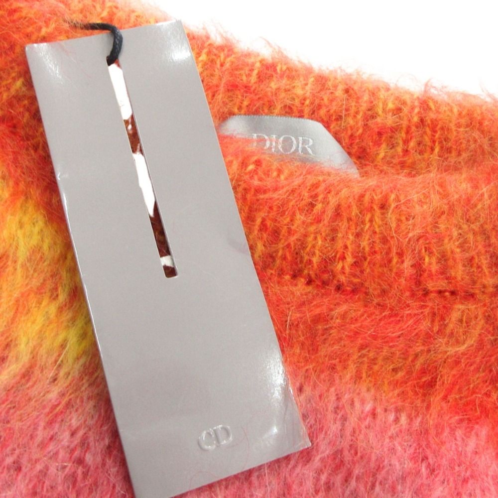 Dior Homme Peter Doig Mohair Blend Airbrush Lion Knit Sweater M Pink Multi — view 6