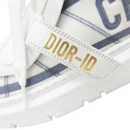 Dior Technical Fabric ID Sneakers Shoes 34.5 White Gray Blue — view 9