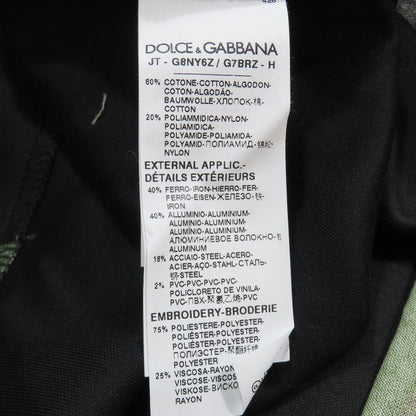 Dolce & Gabbana Short Sleeve T-Shirt Camouflage Pattern Patchwork Top XS Green — view 8