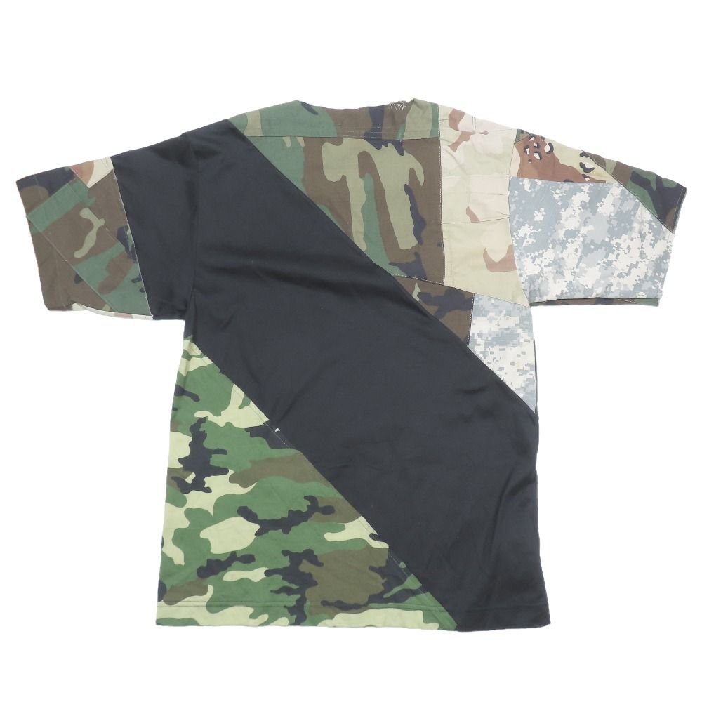 Dolce & Gabbana Short Sleeve T-Shirt Camouflage Pattern Patchwork Top XS Green — view 2