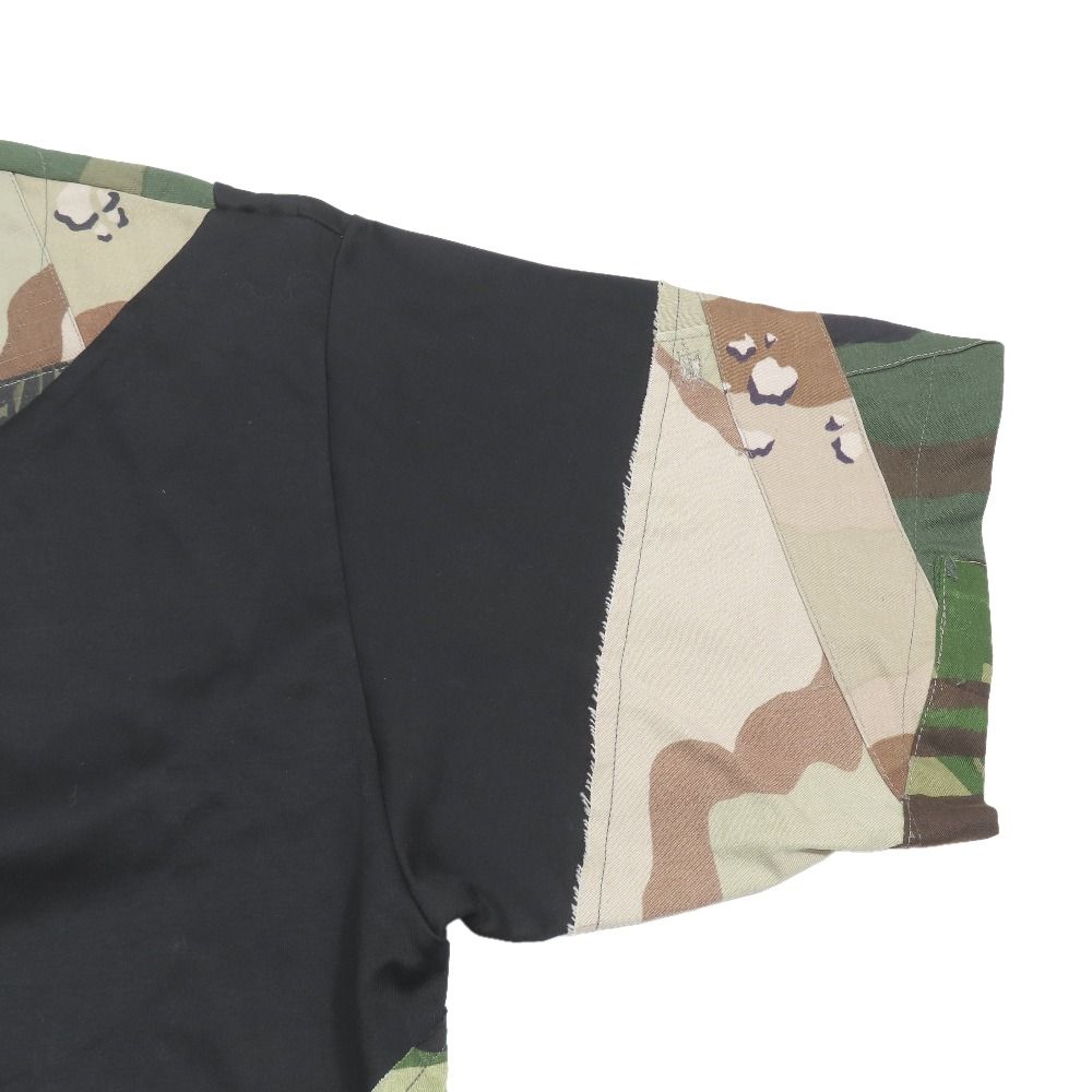 Dolce & Gabbana Short Sleeve T-Shirt Camouflage Pattern Patchwork Top XS Green — view 5
