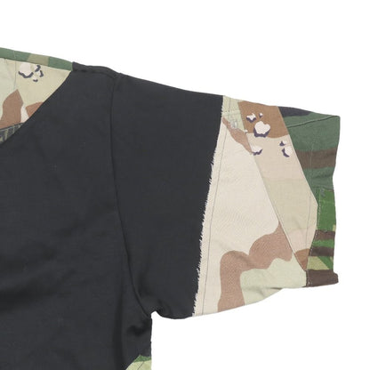 Dolce & Gabbana Short Sleeve T-Shirt Camouflage Pattern Patchwork Top XS Green — view 5