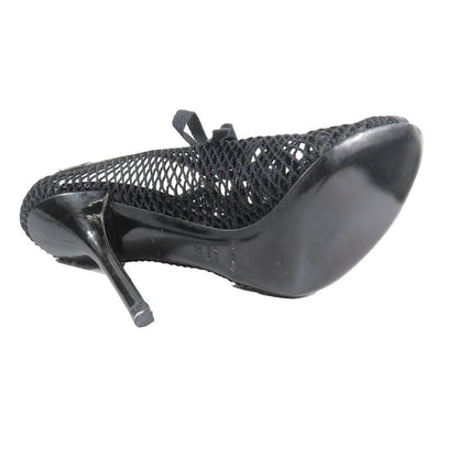Dolce & Gabbana Mesh Lace Up Sandals Open Toe Shoes 37.5 Black — view 5