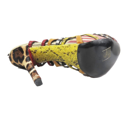 Dolce & Gabbana Sandals Ankle Strap Leopard Print Heels Shoes — view 6