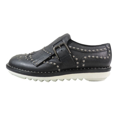Dolce & Gabbana Single Monk Studded Tassel Leather Shoes 7.5 Black