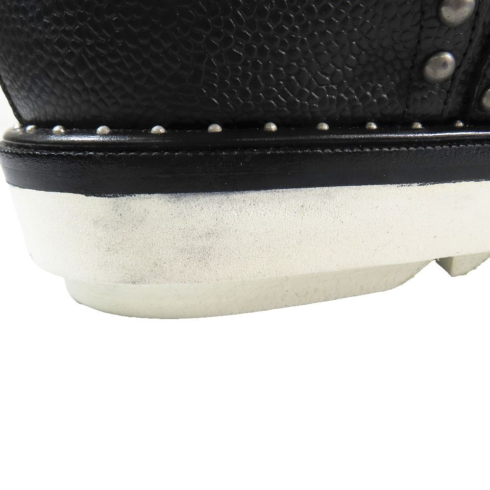 Dolce & Gabbana Single Monk Studded Tassel Leather Shoes 7.5 Black — view 9