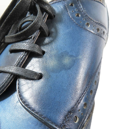 Dolce & Gabbana Leather Oxford Shoes Wingtip 7.5 Dark Blue — view 9