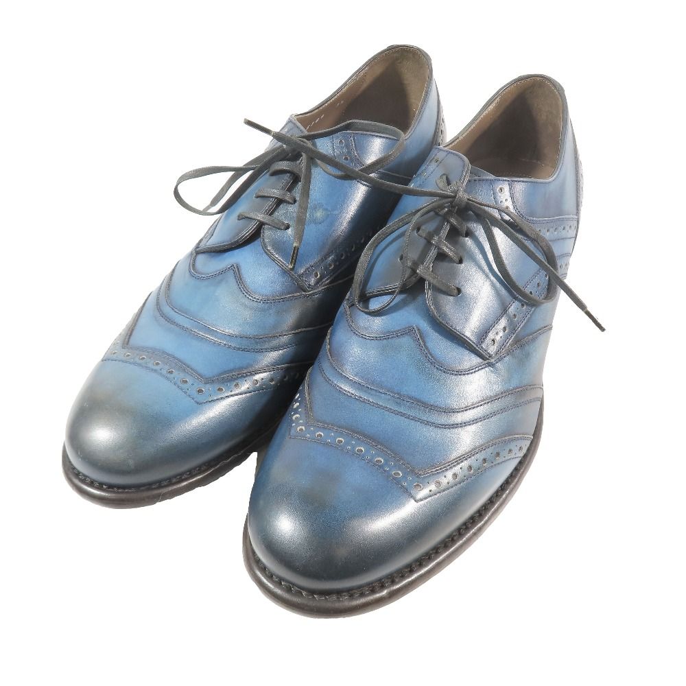 Dolce & Gabbana Leather Oxford Shoes Wingtip 7.5 Dark Blue — view 3
