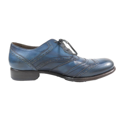 Dolce & Gabbana Leather Oxford Shoes Wingtip 7.5 Dark Blue — view 2