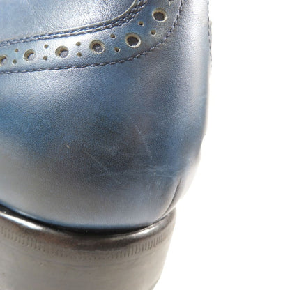Dolce & Gabbana Leather Oxford Shoes Wingtip 7.5 Dark Blue — view 8
