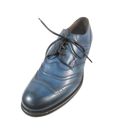 Dolce & Gabbana Leather Oxford Shoes Wingtip 7.5 Dark Blue — view 4