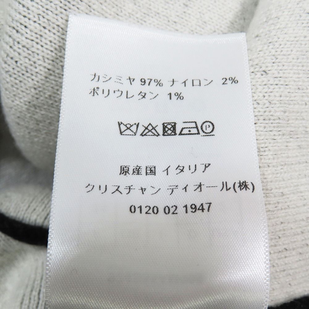 Dior J'adior 8 Logo Boxy Sweater Cashmere Knit Long Sleeve Pullover 38 Black — view 7