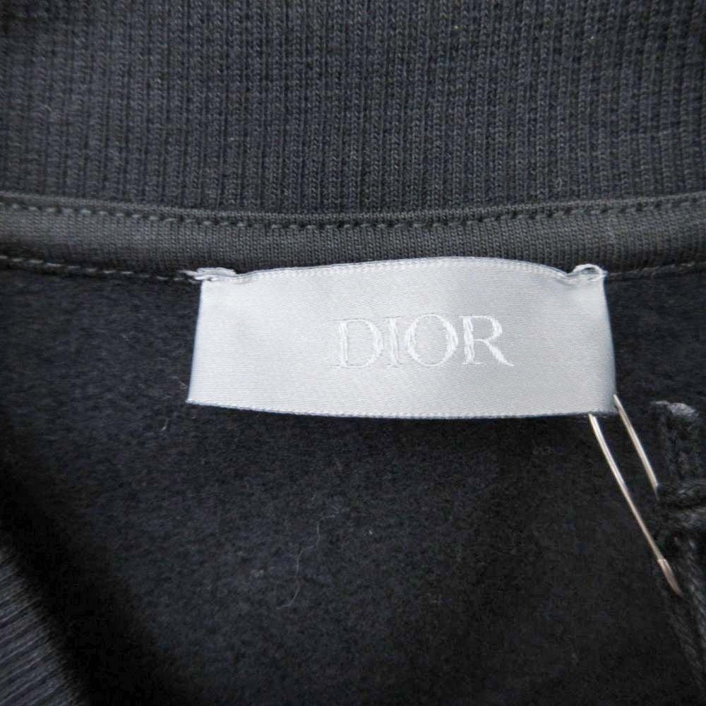Dior Homme CD Logo Sweatshirt Brushed Lining Top Pullover Crew Neck S Black — view 6