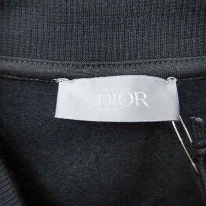 Dior Homme CD Logo Sweatshirt Brushed Lining Top Pullover Crew Neck S Black — view 6