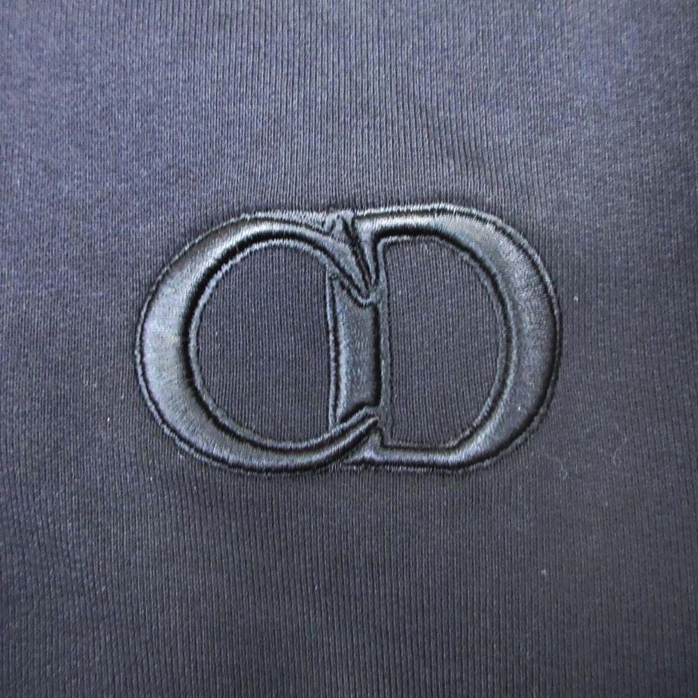 Dior Homme CD Logo Sweatshirt Brushed Lining Top Pullover Crew Neck S Black — view 5