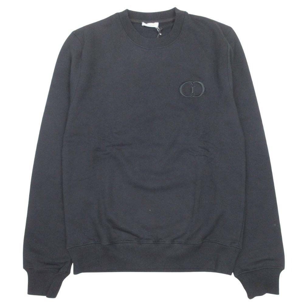Dior Homme CD Logo Sweatshirt Brushed Lining Top Pullover Crew Neck S Black