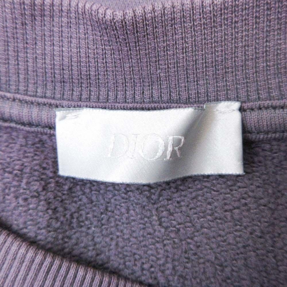Dior Homme Peter Doig Sweatshirt Lion Embroidery Fleece Top S Dark Purple — view 7