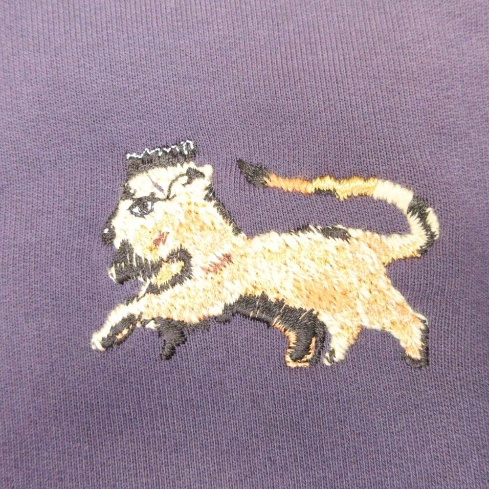 Dior Homme Peter Doig Sweatshirt Lion Embroidery Fleece Top S Dark Purple — view 5