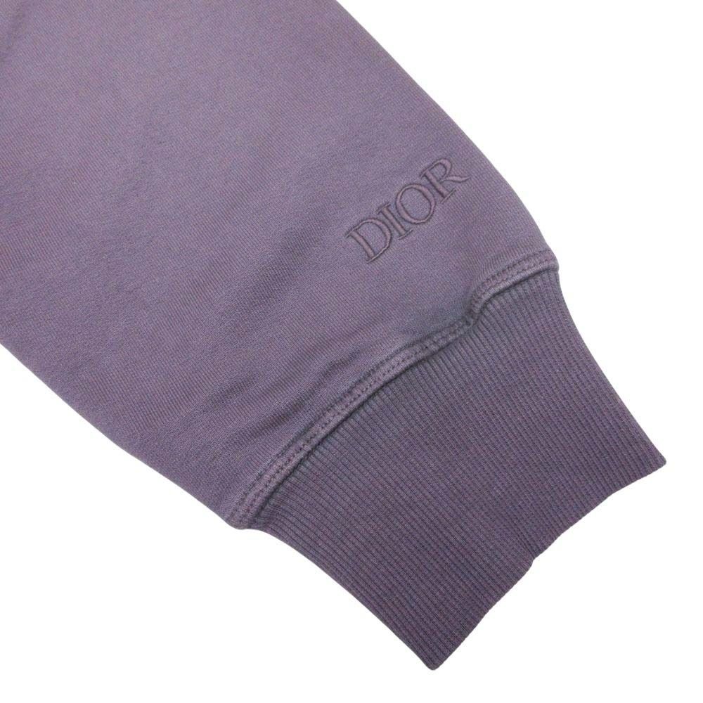 Dior Homme Peter Doig Sweatshirt Lion Embroidery Fleece Top S Dark Purple — view 4